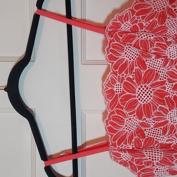 Milly Breanna Tournesol Eyelet Dress Coral - Picture 9 of 16